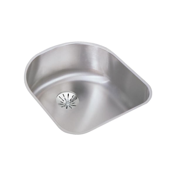 Elkay Lustertone Stainless Steel 18-1/2 X 20 X 7-1/2 Single Bowl Undermount Sink With Perfect Drain ELUH1716PD - main